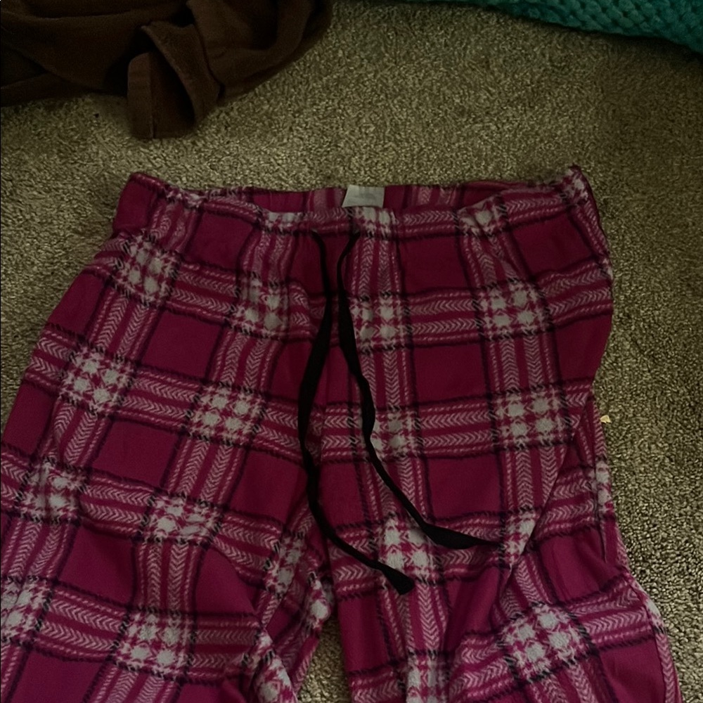 Pink Plaid Pajama Pants